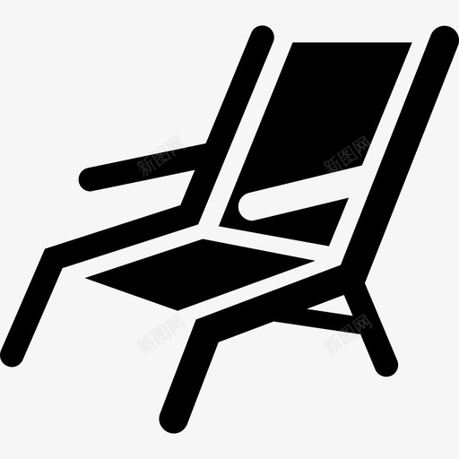 沙滩椅椅子假期图标svg_新图网 https://ixintu.com 假期 夏天 椅子 沙滩椅
