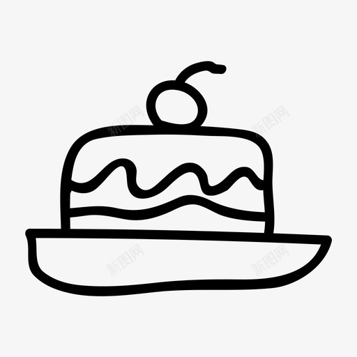 蛋糕烘焙食品樱桃图标svg_新图网 https://ixintu.com 樱桃 烘焙食品 甜点 甜食 蛋糕 食品和饮料