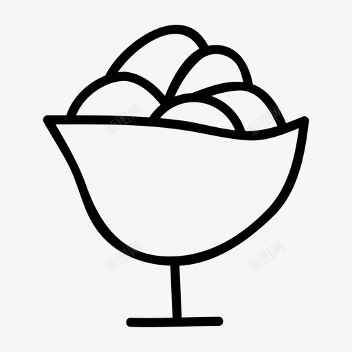 冰淇淋圣代饮料玻璃杯图标svg_新图网 https://ixintu.com 冰淇淋 冰淇淋圣代 玻璃杯 膳食 食品和饮料 饮料