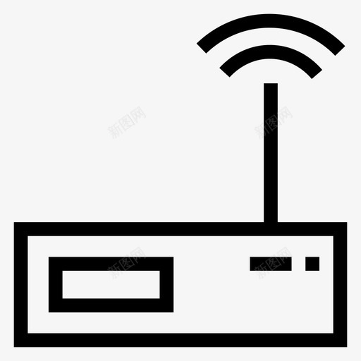 wifi路由器连接互联网图标svg_新图网 https://ixintu.com wifi路由器 互联网 信号 无线 计算机硬件线路图标 连接