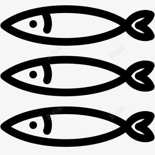 鱼类养殖食品图标svg_新图网 https://ixintu.com 养殖 日本 食品 食品大纲集2 鱼类