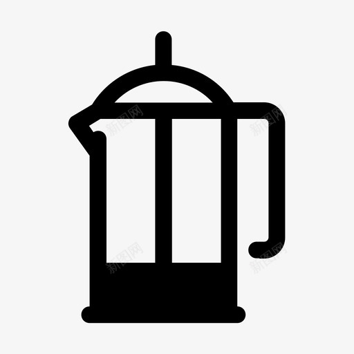 法式出版社咖啡咖啡壶图标svg_新图网 https://ixintu.com 咖啡 咖啡壶 水壶 法式出版社 食物