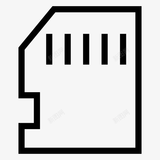 sim卡数据存储器图标svg_新图网 https://ixintu.com sim卡 多媒体线路图标 存储卡 存储器 数据