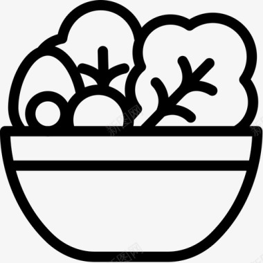 沙拉碗吃食物图标图标
