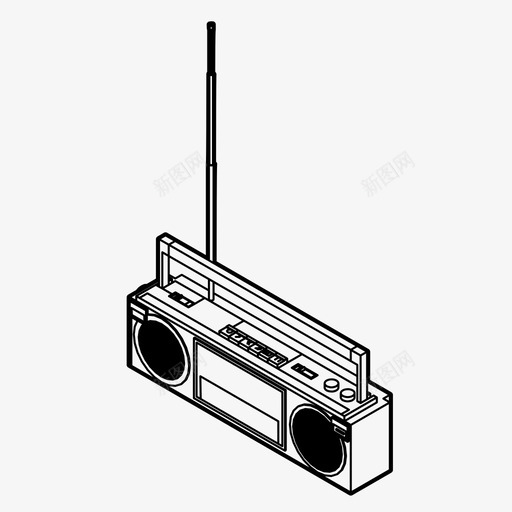 收音机音乐调谐器电台图标svg_新图网 https://ixintu.com 复古 复古收音机 收音机 晶体管 电台 音乐调谐器