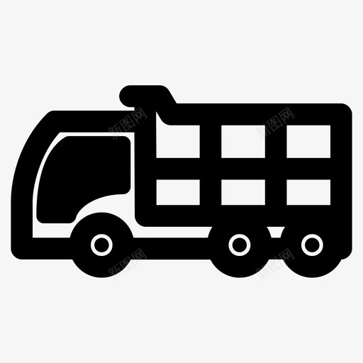 卡车汽车建筑卡车图标svg_新图网 https://ixintu.com 卡车 建筑卡车 汽车 自卸卡车 车辆 运输