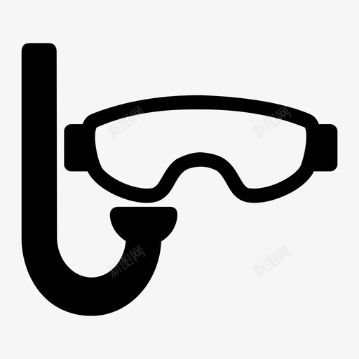 潜水面罩运动面罩图标svg_新图网 https://ixintu.com 潜水面罩 眼镜 航海 运动 面罩