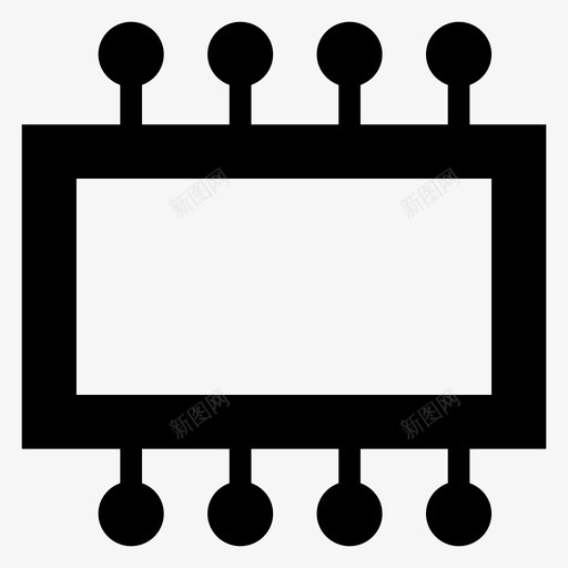 微芯片计算机cpu图标svg_新图网 https://ixintu.com cpu pc 处理器 微芯片 硬件 计算机 计算机硬件符号