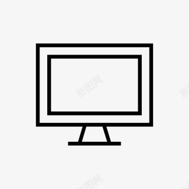 平板电视娱乐显示器图标图标