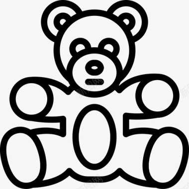 泰迪熊儿童玩具图标图标