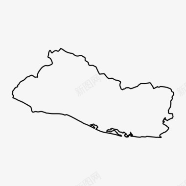 萨尔瓦多中美洲地图图标图标