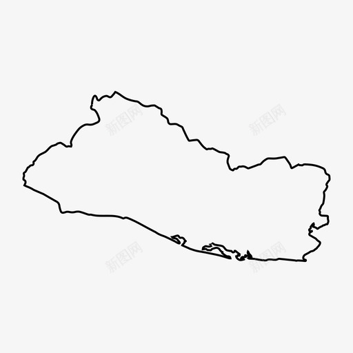 萨尔瓦多中美洲地图图标svg_新图网 https://ixintu.com 中美洲 圣萨尔瓦多 地图 萨尔瓦多