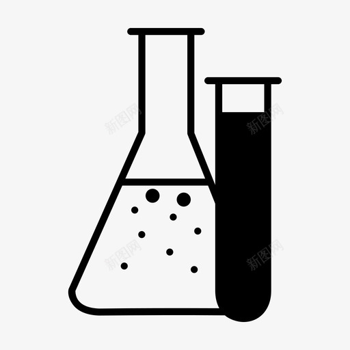 化学实验玻璃器皿图标svg_新图网 https://ixintu.com 分子 化学 实验 玻璃器皿 科学 试管