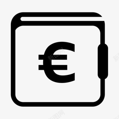 钱包欧元现金欧洲图标图标