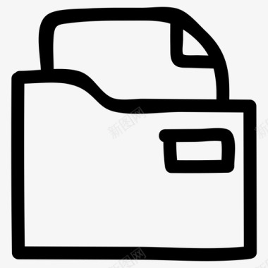 手绘文件目录文件箱图标图标