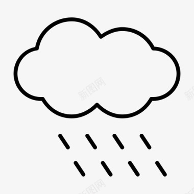 雨云水天气图标图标