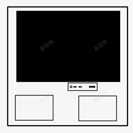 电视娱乐监视器图标svg_新图网 https://ixintu.com 娱乐 屏幕 手表 电视 监视器