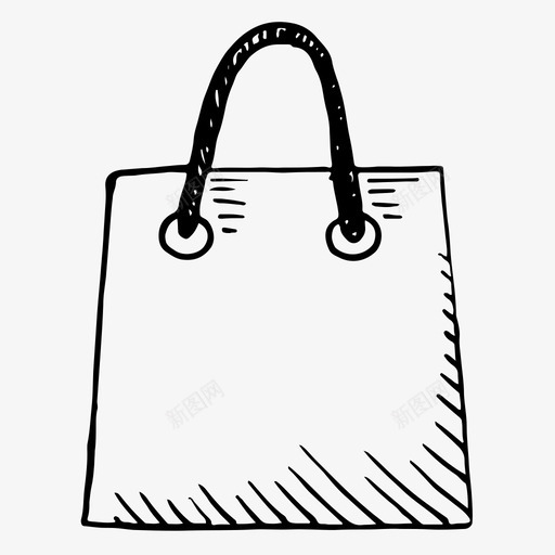 购物袋购买出售图标svg_新图网 https://ixintu.com 出售 手绘 购买 购物袋