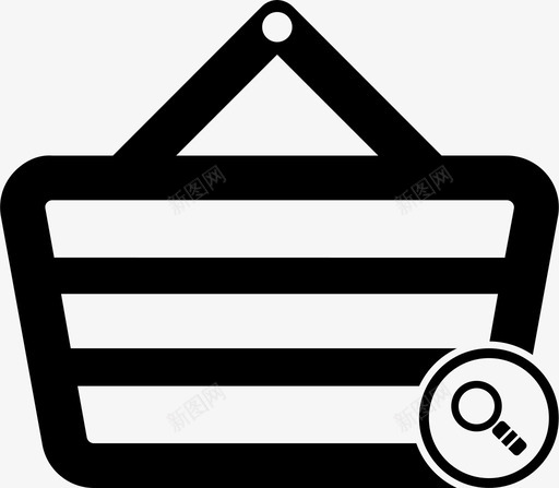 购物篮搜索查找在线图标svg_新图网 https://ixintu.com 商店 在线 查找 购物 购物篮搜索 超市