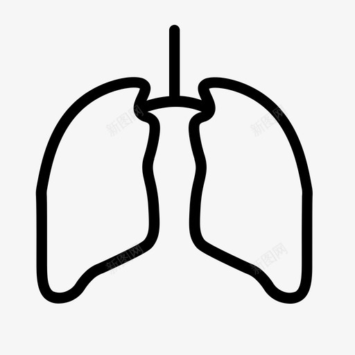 肺呼吸健康图标svg_新图网 https://ixintu.com 健康 内部 医疗 呼吸 器官 肺