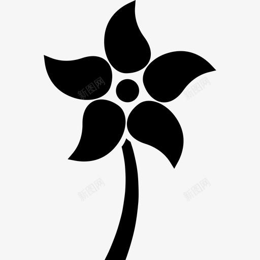 花和茎自然花图标svg_新图网 https://ixintu.com 自然 花 花和茎