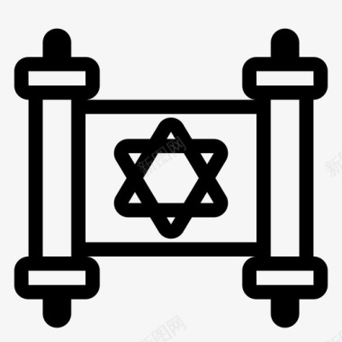 托拉犹太宗教文本图标图标