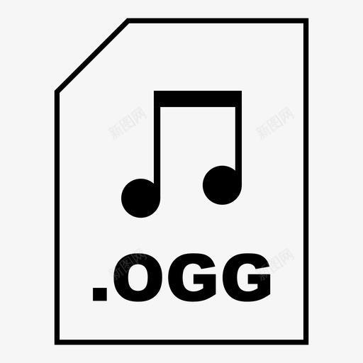 ogg音频文件图标svg_新图网 https://ixintu.com ogg 文件 文件类型图标 音乐 音频