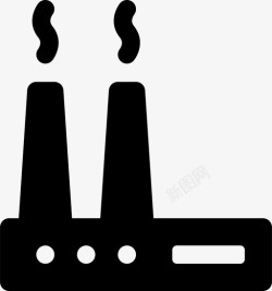 能源供应电厂煤炭工厂图标高清图片