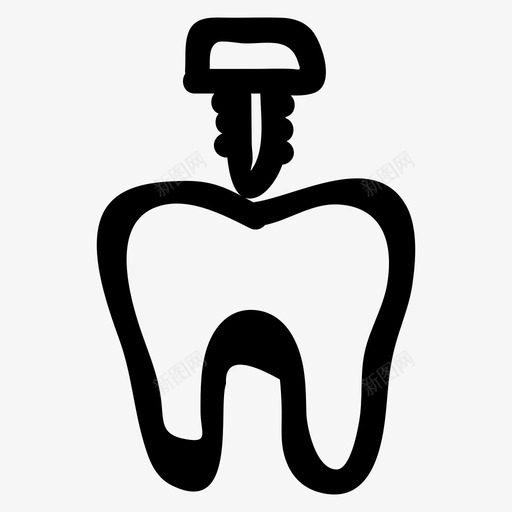 人警告牙科图标svg_新图网 https://ixintu.com 人 口腔 治疗 牙科 牙科手绘 牙线 警告