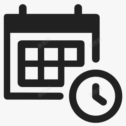 日期和时间约会日历图标svg_新图网 https://ixintu.com 日历 日期和时间 时间表 约会