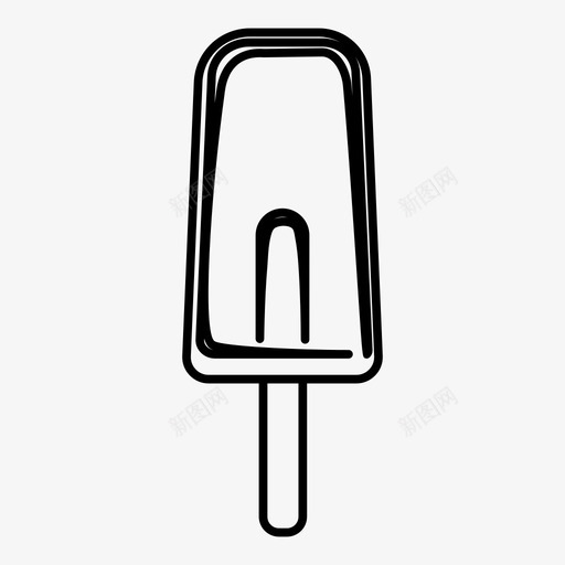 冰棒奶油甜点图标svg_新图网 https://ixintu.com 冰棒 冰淇淋 奶油 甜点 食物