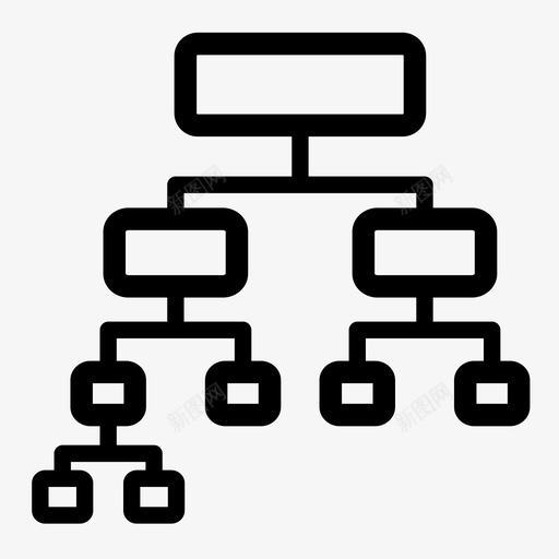 决策树分类数据图标svg_新图网 https://ixintu.com 人工智能 决策树 分类 数据