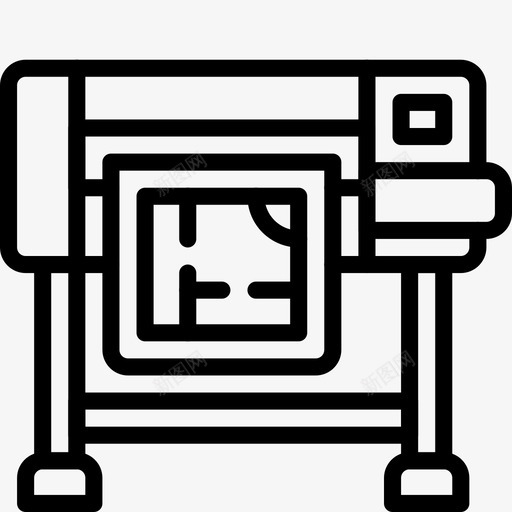 绘图仪平面图机器办公室图标svg_新图网 https://ixintu.com 办公室 办公设备概述 打印机 机器 绘图仪平面图