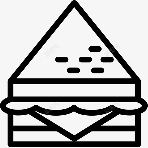 三明治早餐吃图标svg_新图网 https://ixintu.com 三明治 午餐 吃 早餐 食物线