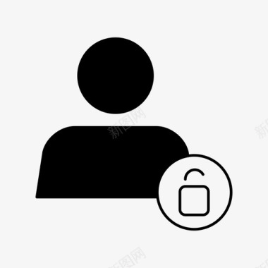 解锁用户帐户登录图标图标