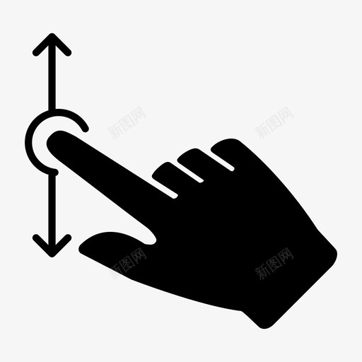 一个手指滚动手势手图标svg_新图网 https://ixintu.com 一个手指滚动 垂直拖动 手 手势 手势实心 触摸