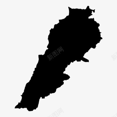 黎巴嫩地图贝鲁特雪松图标图标