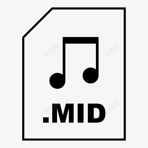 mid文件文件类型图标svg_新图网 https://ixintu.com mid midi 声音 文件 文件类型 文件类型图标 音乐