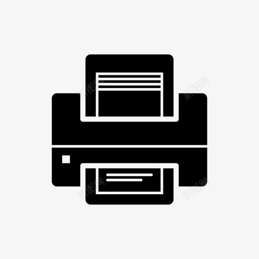 打印机移动银行字形图标svg_新图网 https://ixintu.com 打印机 移动银行字形