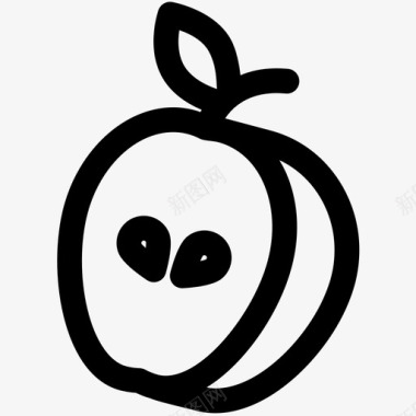 苹果切苹果食物图标图标