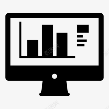 图表业务监视器图标图标