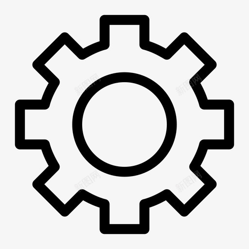 齿轮控制机械图标svg_新图网 https://ixintu.com 控制 机械 设置 齿轮