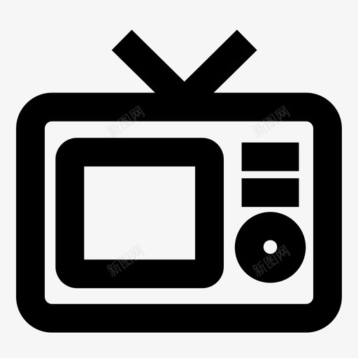 电视监视器旧电视图标svg_新图网 https://ixintu.com 旧电视 电视 监视器