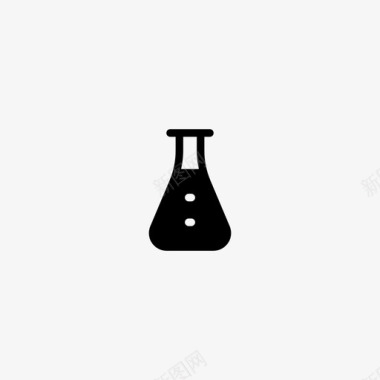化学erlenmeyer烧瓶实验图标图标