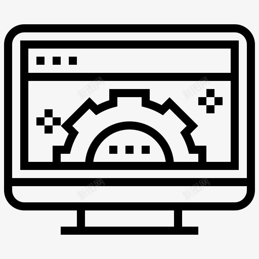 网页电脑设备图标svg_新图网 https://ixintu.com 用户界面 电脑 网页设计 设备