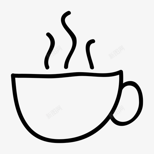 咖啡杯热咖啡热茶图标svg_新图网 https://ixintu.com 咖啡杯 热咖啡 热茶 茶杯 食物和饮料