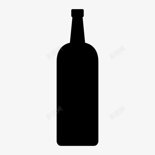 无标签的瓶子饮料葡萄酒图标svg_新图网 https://ixintu.com 无标签的瓶子 葡萄酒 饮料