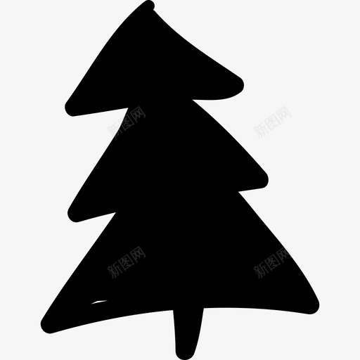 圣诞树涂鸦招牌手绘圣诞节图标svg_新图网 https://ixintu.com 圣诞树涂鸦 手绘圣诞节 招牌
