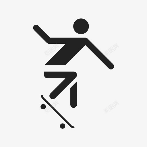 滑板运动技巧图标svg_新图网 https://ixintu.com 技巧 滑板 运动