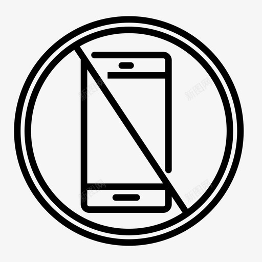 禁止使用手机禁止使用机场图标svg_新图网 https://ixintu.com 机场图标 禁止使用 禁止使用手机